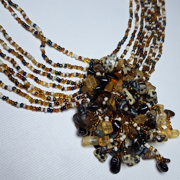 Ann N Eve Exquisite Southwestern Beaded Collar Necklace - Picture 4 of 8